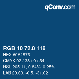 Color code: RGB 10 72.8 118 | qconv.com