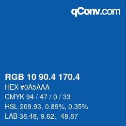 カラーコード: RGB 10 90.4 170.4 | qconv.com