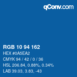 Color code: RGB 10 94 162 | qconv.com