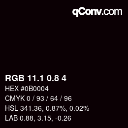 Color code: RGB 11.1 0.8 4 | qconv.com