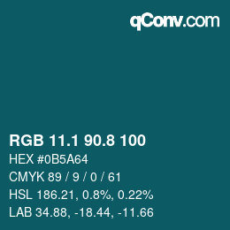 カラーコード: RGB 11.1 90.8 100 | qconv.com