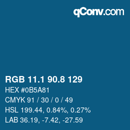 Color code: RGB 11.1 90.8 129 | qconv.com