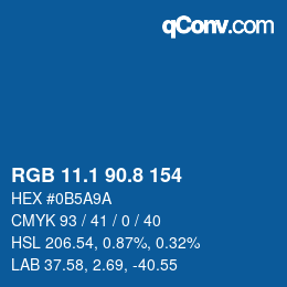 Color code: RGB 11.1 90.8 154 | qconv.com