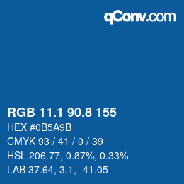 Color code: RGB 11.1 90.8 155 | qconv.com