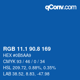 Color code: RGB 11.1 90.8 169 | qconv.com