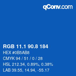 Color code: RGB 11.1 90.8 184 | qconv.com
