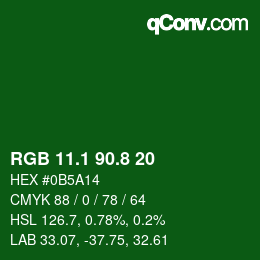 カラーコード: RGB 11.1 90.8 20 | qconv.com