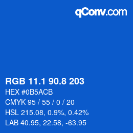 Color code: RGB 11.1 90.8 203 | qconv.com
