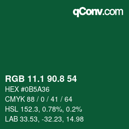 Color code: RGB 11.1 90.8 54 | qconv.com
