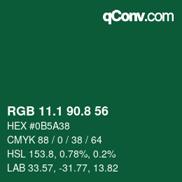 カラーコード: RGB 11.1 90.8 56 | qconv.com
