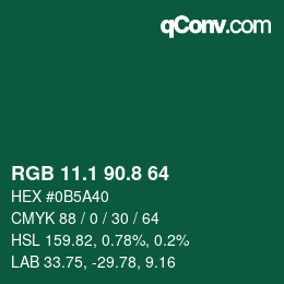 Color code: RGB 11.1 90.8 64 | qconv.com