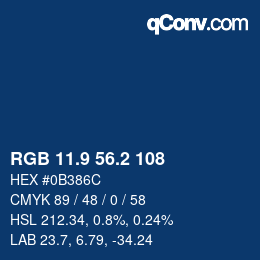 Color code: RGB 11.9 56.2 108 | qconv.com