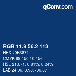 Color code: RGB 11.9 56.2 113 | qconv.com
