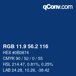 Color code: RGB 11.9 56.2 116 | qconv.com