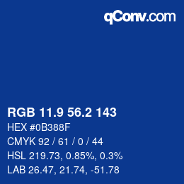 Color code: RGB 11.9 56.2 143 | qconv.com