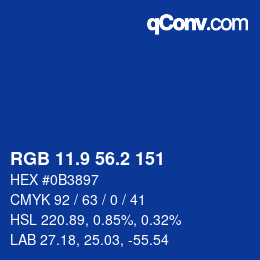 Color code: RGB 11.9 56.2 151 | qconv.com