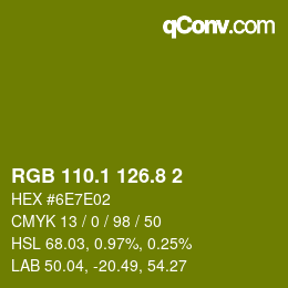 カラーコード: RGB 110.1 126.8 2 | qconv.com
