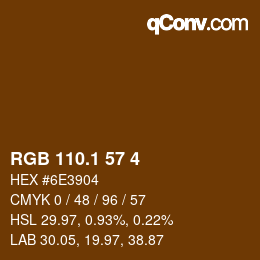 カラーコード: RGB 110.1 57 4 | qconv.com
