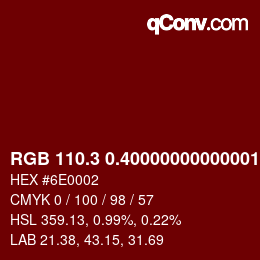 カラーコード: RGB 110.3 0.40000000000001 2 | qconv.com