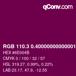 カラーコード: RGB 110.3 0.40000000000001 75 | qconv.com
