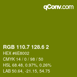 カラーコード: RGB 110.7 128.6 2 | qconv.com