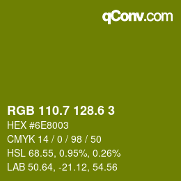 カラーコード: RGB 110.7 128.6 3 | qconv.com