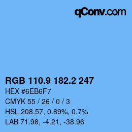 Color code: RGB 110.9 182.2 247 | qconv.com