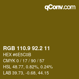 Color code: RGB 110.9 92.2 11 | qconv.com