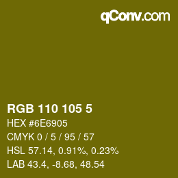 Color code: RGB 110 105 5 | qconv.com