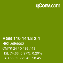 カラーコード: RGB 110 144.8 2.4 | qconv.com