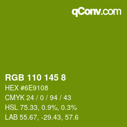 Color code: RGB 110 145 8 | qconv.com