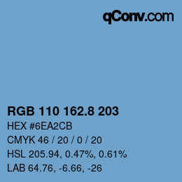 Color code: RGB 110 162.8 203 | qconv.com