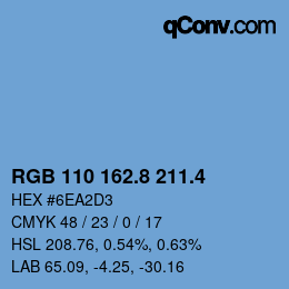 カラーコード: RGB 110 162.8 211.4 | qconv.com