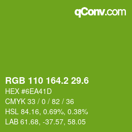 カラーコード: RGB 110 164.2 29.6 | qconv.com