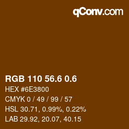 カラーコード: RGB 110 56.6 0.6 | qconv.com