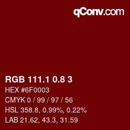 カラーコード: RGB 111.1 0.8 3 | qconv.com