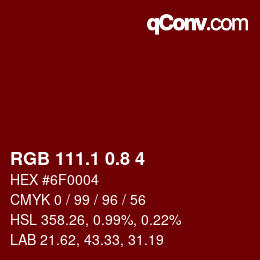 カラーコード: RGB 111.1 0.8 4 | qconv.com