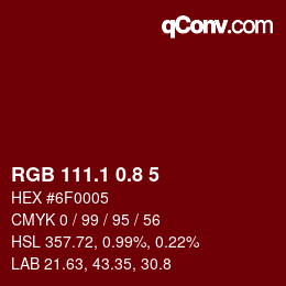 カラーコード: RGB 111.1 0.8 5 | qconv.com