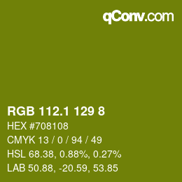 カラーコード: RGB 112.1 129 8 | qconv.com
