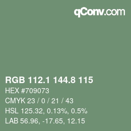 Color code: RGB 112.1 144.8 115 | qconv.com