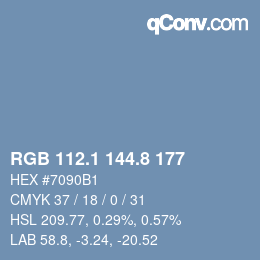 Color code: RGB 112.1 144.8 177 | qconv.com