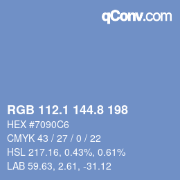 Color code: RGB 112.1 144.8 198 | qconv.com