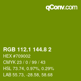 カラーコード: RGB 112.1 144.8 2 | qconv.com