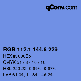 Color code: RGB 112.1 144.8 229 | qconv.com