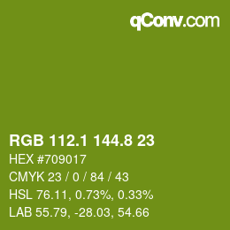 カラーコード: RGB 112.1 144.8 23 | qconv.com