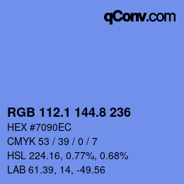 Color code: RGB 112.1 144.8 236 | qconv.com