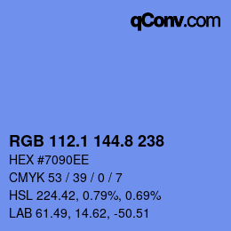 Color code: RGB 112.1 144.8 238 | qconv.com