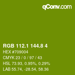 カラーコード: RGB 112.1 144.8 4 | qconv.com