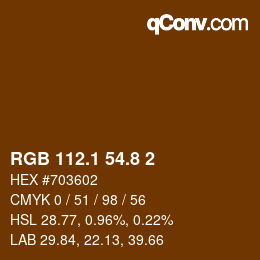 Color code: RGB 112.1 54.8 2 | qconv.com