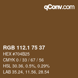 カラーコード: RGB 112.1 75 37 | qconv.com
